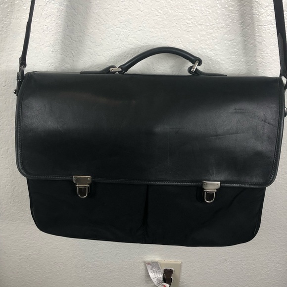 Coach Other - Coach Black Leather and Nylon Briefcase